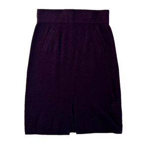 CLUB MONACO burgundy wool midi skirt, size large